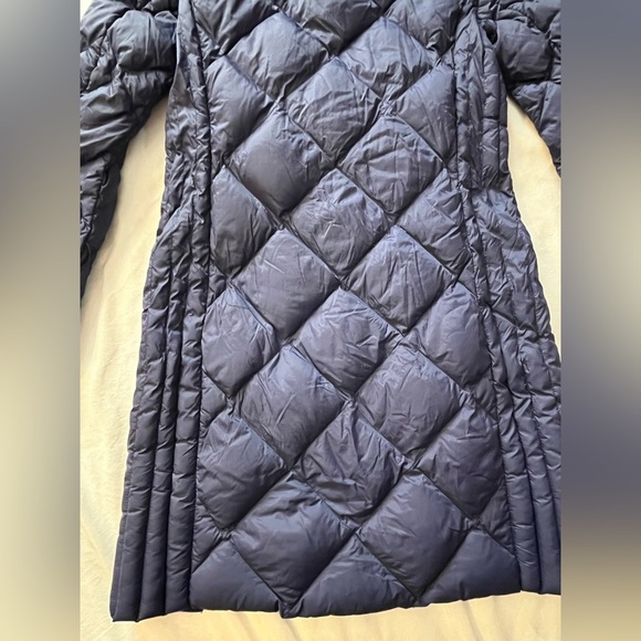 Michael Kors Packable Down Fill Dark Blue Puffer Coat Long Winter Jacket Size XS - Picture 16 of 16